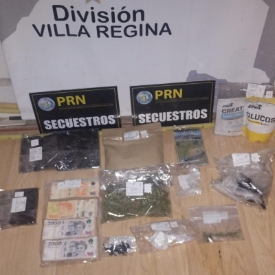 0800- DROGAS: desarticulan un punto de venta de drogas en Villa Regina