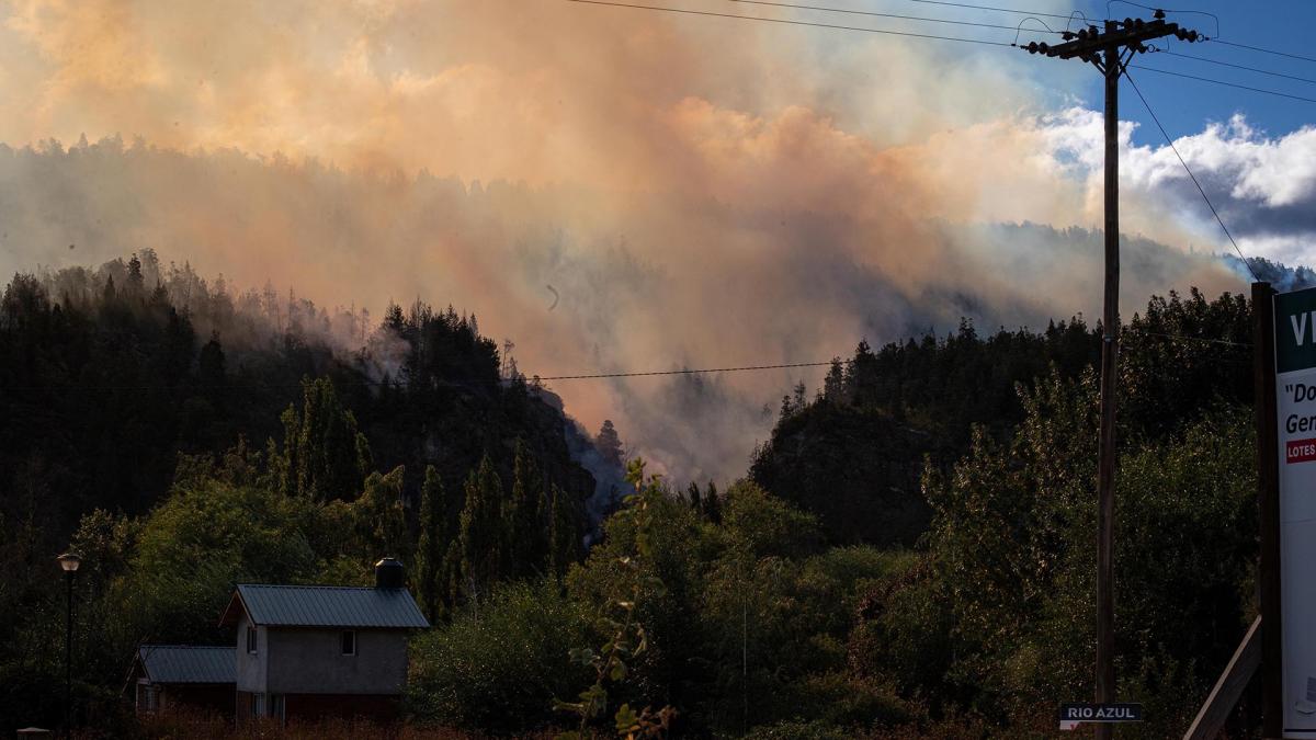 El Bolsón: un detenido tras un incendio forestal cuyo avance logró ser frenado