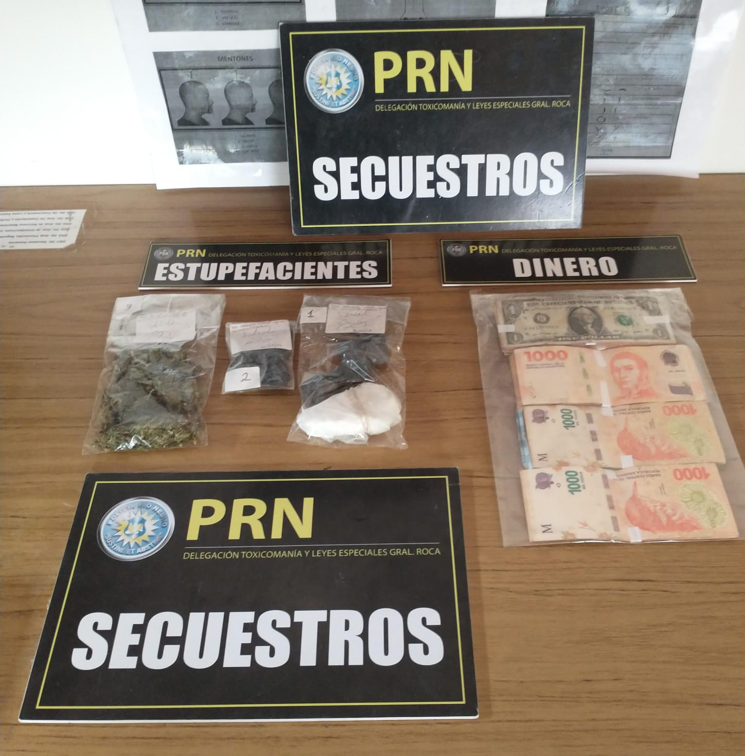 Secuestran droga y dinero en un allanamiento por narcomenudeo en Gral. Roca