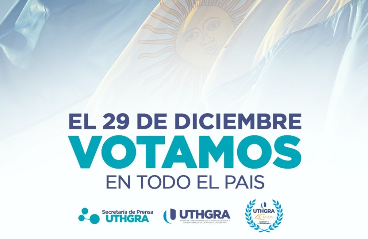 Uthgra confirmó que este lunes se realizarán elecciones sindicales en todo el país