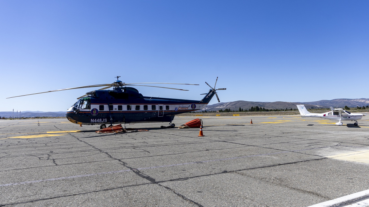 Emergencia ígnea: AeroGuardian sumó el helicóptero más grande para Río Negro